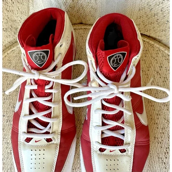 2009 Nike Shox Vision TB White/Varsity Red/Metallic Silver 367190-112‎ Men's 12